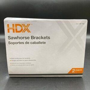 HDX Top Quality (2-Pack) Sawhorse Brackets/Steel Construction New in Box